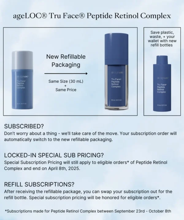 ageLOC Tru Face Peptide Retinol Benefits